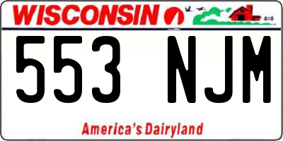 WI license plate 553NJM