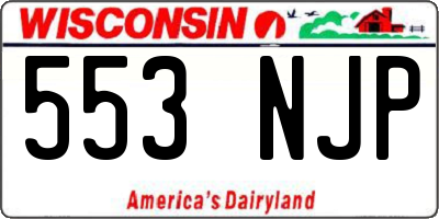 WI license plate 553NJP