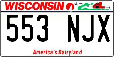 WI license plate 553NJX