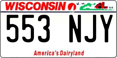 WI license plate 553NJY