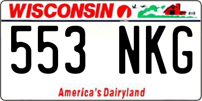 WI license plate 553NKG