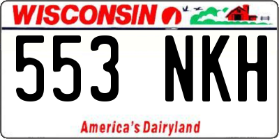 WI license plate 553NKH