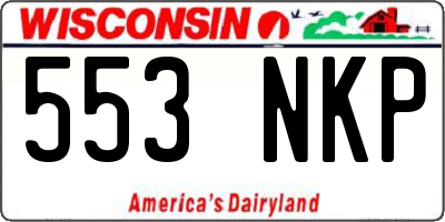 WI license plate 553NKP
