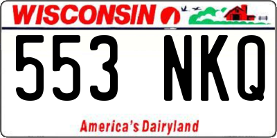 WI license plate 553NKQ