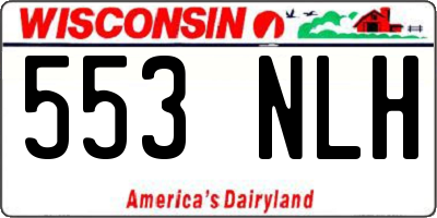 WI license plate 553NLH
