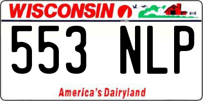 WI license plate 553NLP