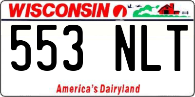 WI license plate 553NLT