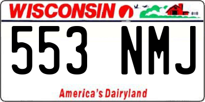 WI license plate 553NMJ