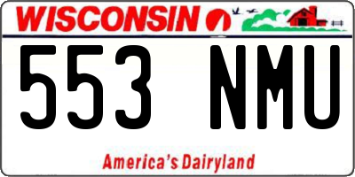 WI license plate 553NMU