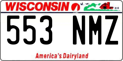WI license plate 553NMZ