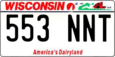 WI license plate 553NNT