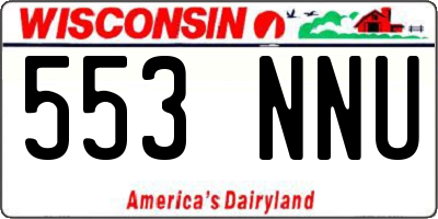 WI license plate 553NNU