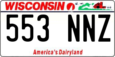 WI license plate 553NNZ