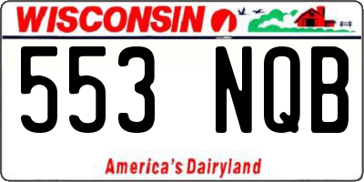 WI license plate 553NQB