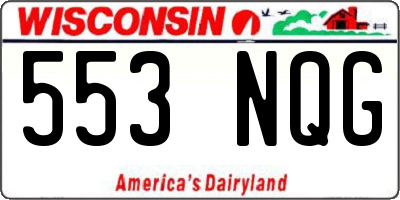 WI license plate 553NQG