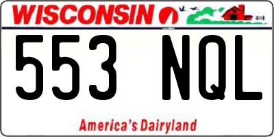 WI license plate 553NQL
