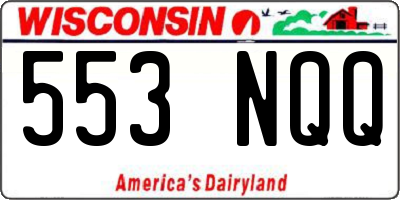 WI license plate 553NQQ