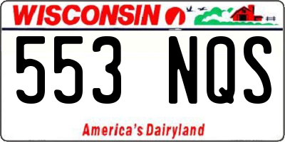 WI license plate 553NQS