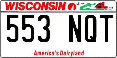 WI license plate 553NQT