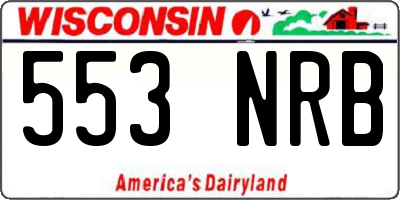 WI license plate 553NRB