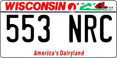 WI license plate 553NRC
