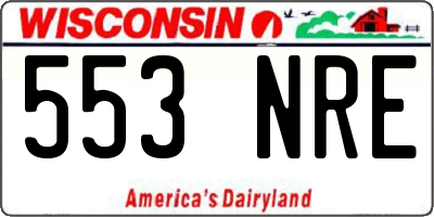 WI license plate 553NRE