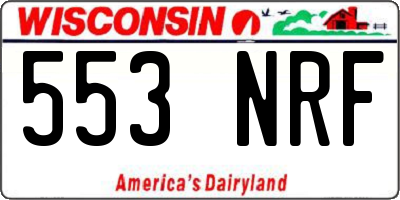 WI license plate 553NRF