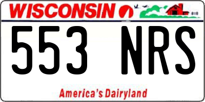 WI license plate 553NRS