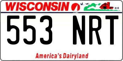 WI license plate 553NRT