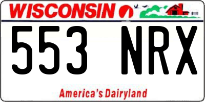 WI license plate 553NRX