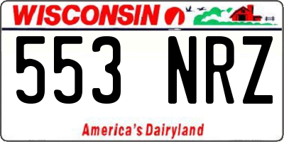 WI license plate 553NRZ