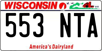 WI license plate 553NTA