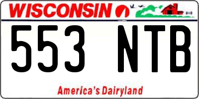 WI license plate 553NTB
