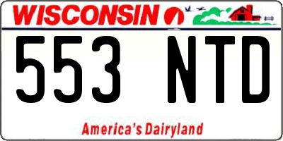 WI license plate 553NTD