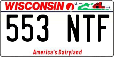 WI license plate 553NTF