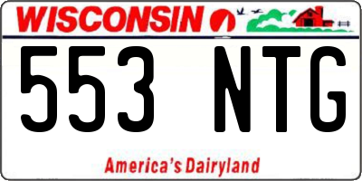WI license plate 553NTG