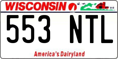 WI license plate 553NTL