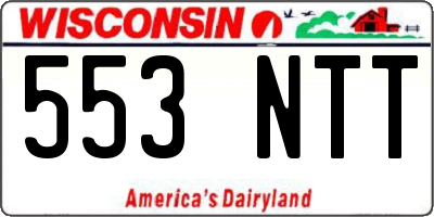 WI license plate 553NTT