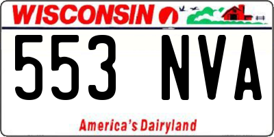 WI license plate 553NVA