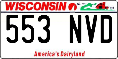 WI license plate 553NVD