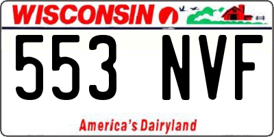 WI license plate 553NVF