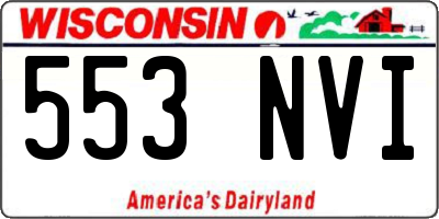 WI license plate 553NVI