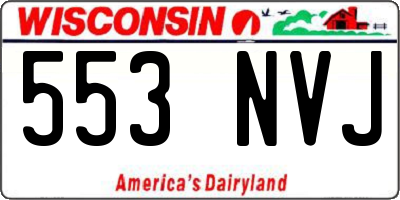 WI license plate 553NVJ
