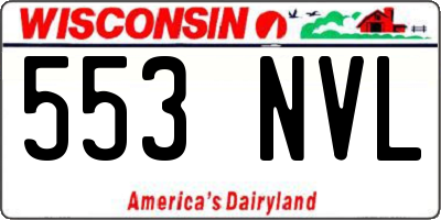 WI license plate 553NVL