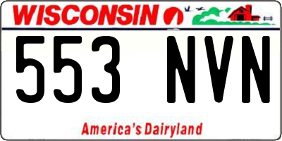 WI license plate 553NVN