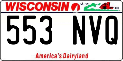 WI license plate 553NVQ