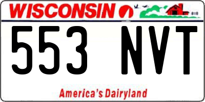 WI license plate 553NVT