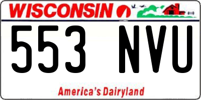 WI license plate 553NVU