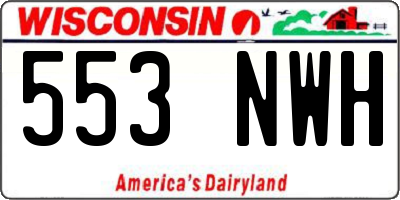 WI license plate 553NWH