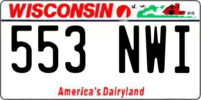 WI license plate 553NWI